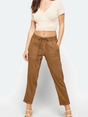 Kut From The Kloth Sandra Smocked Waist Linen Pant